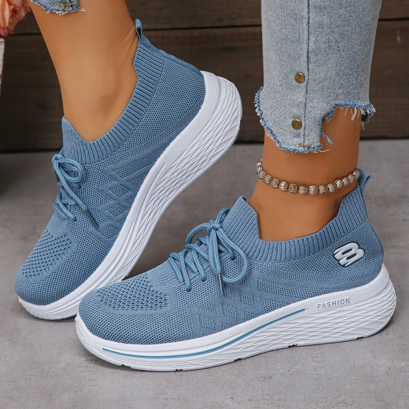 Mesh Sneaker Women - Women's Breathable Knitting Wedge Sneakers Thick