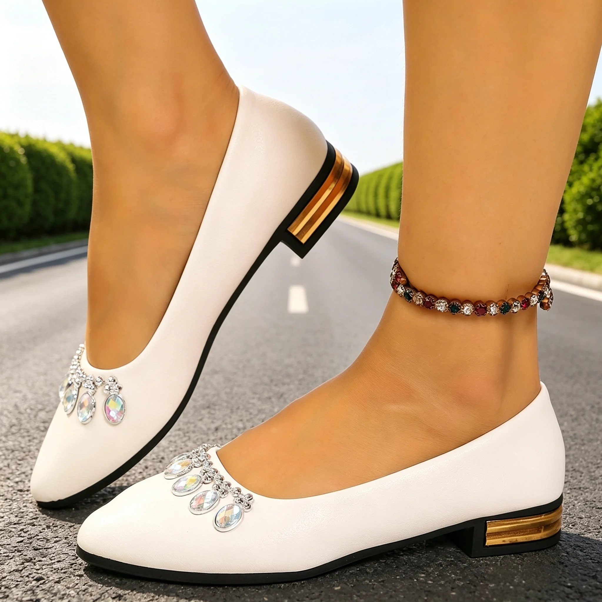 Women Shoes With Heels - Women Flats Pointed Toe Ballet Shoes