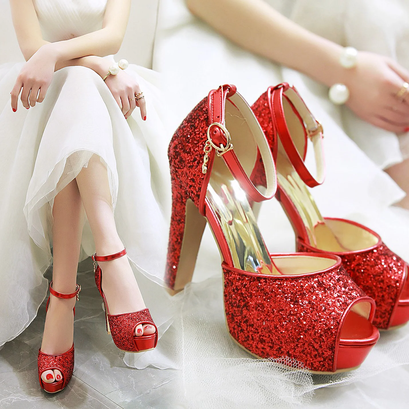 Silver Summer Women High Heel  - Women Shoes Formal review and price
