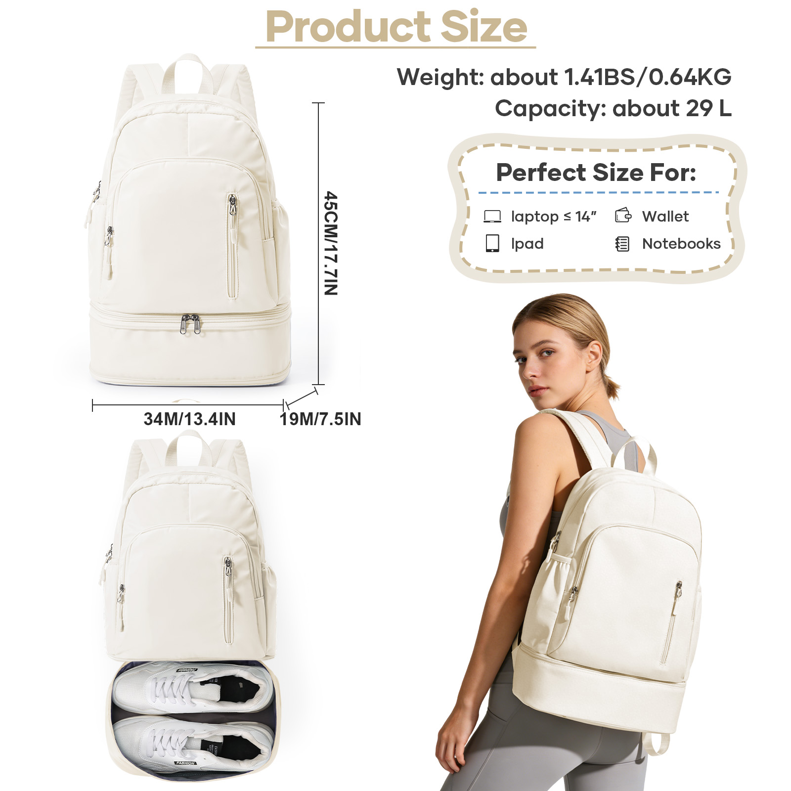 Gym Backpack for Women, Waterp - Women'S Shoes Volleyball review and price
