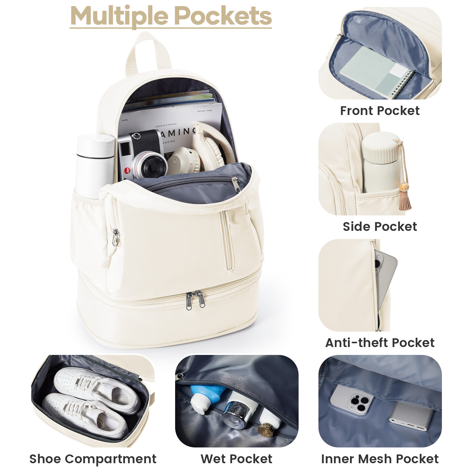 Gym Backpack for Women, Waterp - Women'S Shoes Volleyball review and price