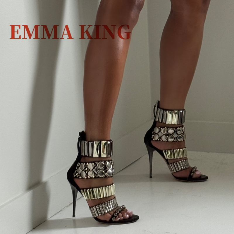 Black Embellished Ankle Strap  - Women Shoes Formal review and price