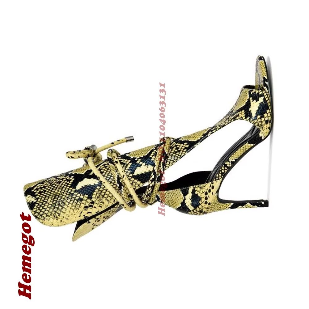 Yellow Snake Print Gladiator S - Women'S Shoes Yellow review and price