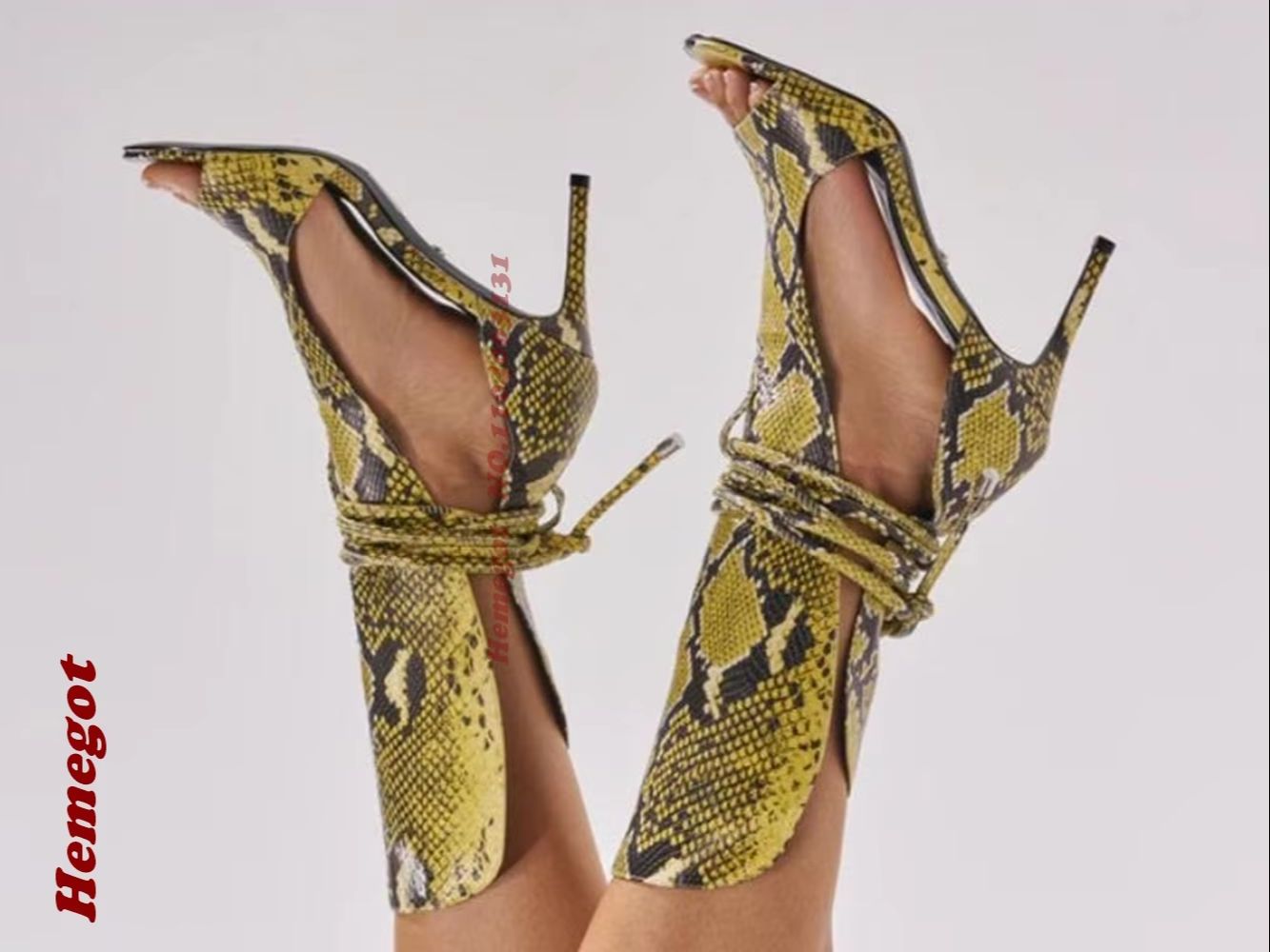 Yellow Snake Print Gladiator S - Women'S Shoes Yellow review and price