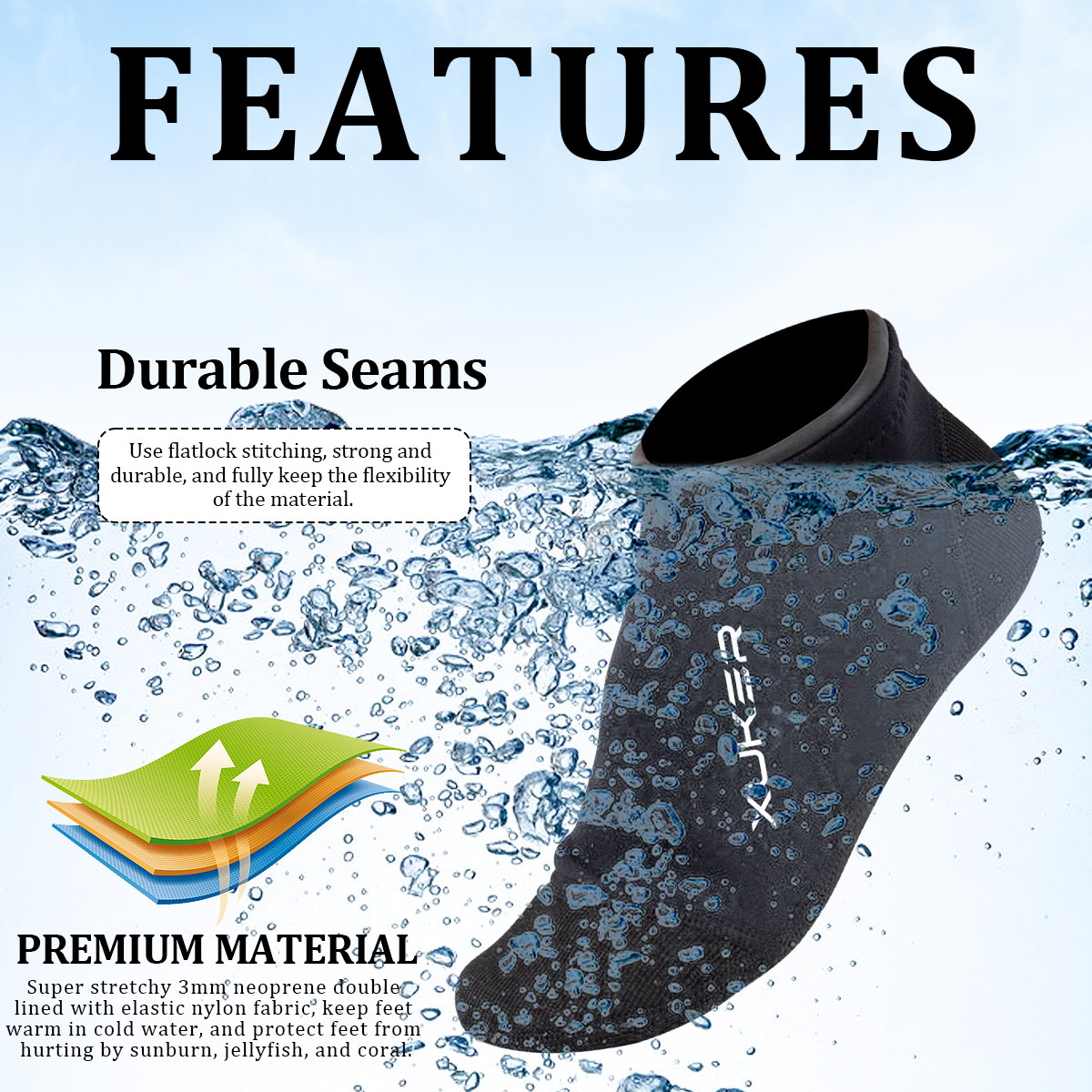 Men's Women's 3mm Neoprene Soc - Women'S Shoes For Neuropathy review and price