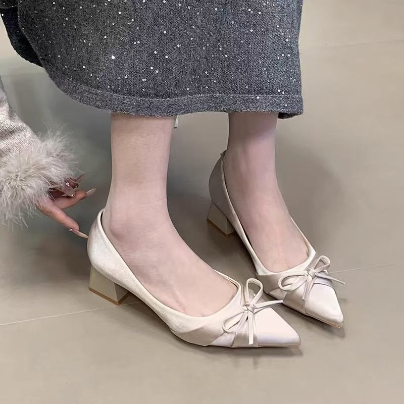 Retro Mid-length Single Shoes  - Women Shoes With Heels review and price