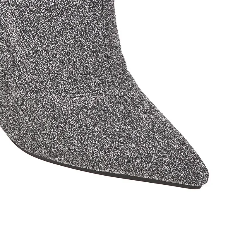 Plus Size Stretch Leopard Over - Sock Boot Women review and price