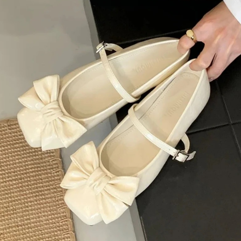 Cute Bowknot Square Toe Design - Women Shoes Brands review and price
