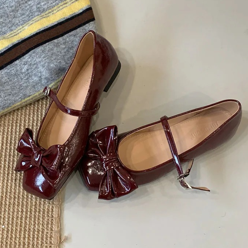 Cute Bowknot Square Toe Design - Women Shoes Brands review and price