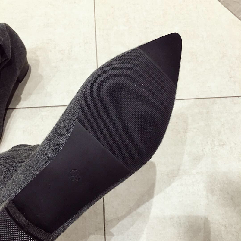 Black Low Heel Shoes Woman Str - Sock Boot Women review and price