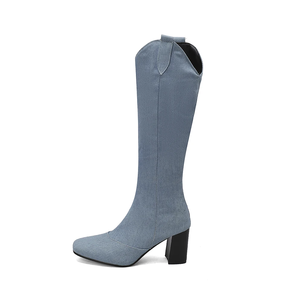 New Winter Black Blue Women Kn - Women'S Shoes Size 12 review and price