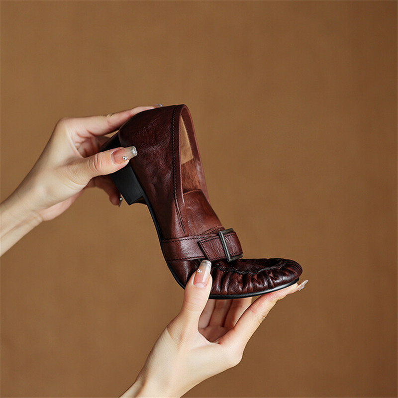 New Autumn Genuine Leather Wom - Women Shoes With Heels review and price