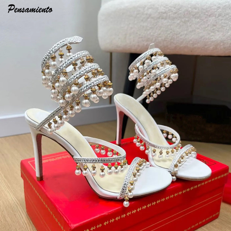 Luxury Rhinestones Pearls Tass - Women Shoes Formal review and price