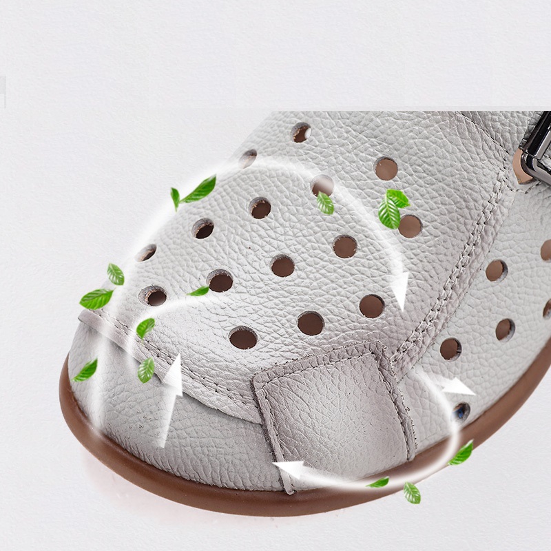 New Cow Leather Low Heel Sanda - Women'S Shoes For Flat Feet review and price