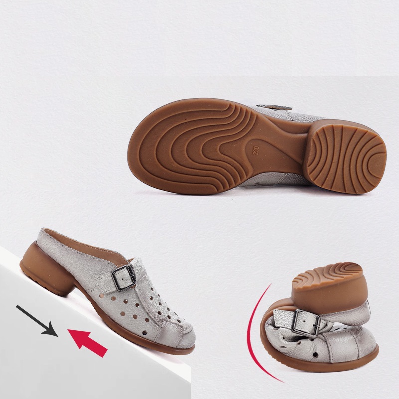 New Cow Leather Low Heel Sanda - Women'S Shoes For Flat Feet review and price