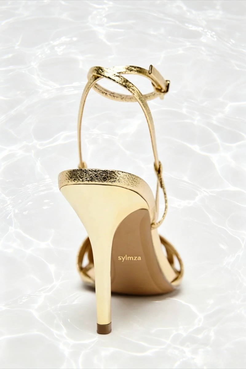 Fashion Gold Thin Heeled Sanda - Women Shoes Brands review and price