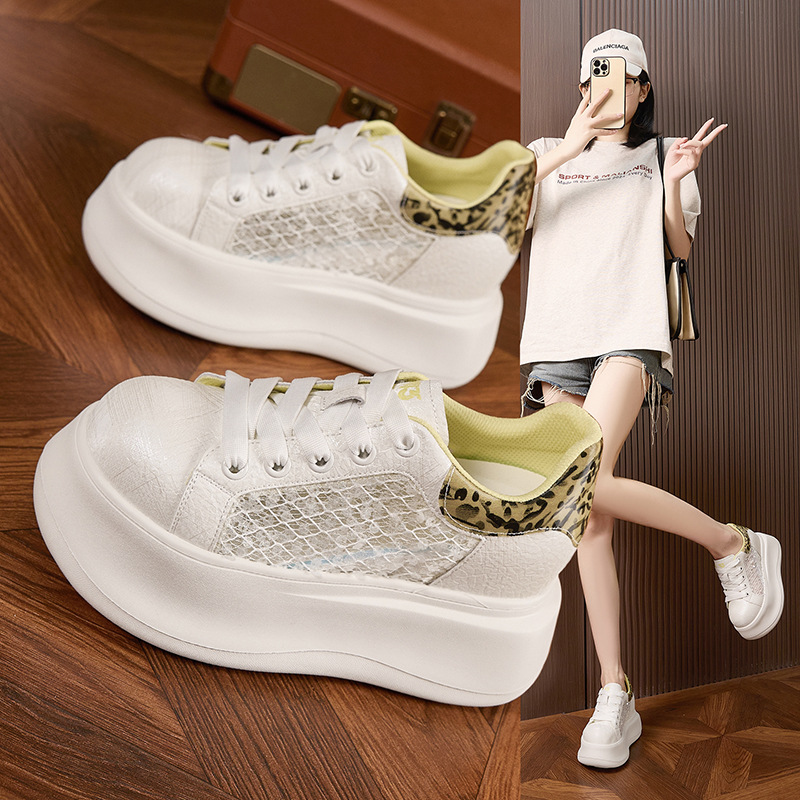 Thick-soled White Shoes for Wo - Mesh Sneaker Women review and price