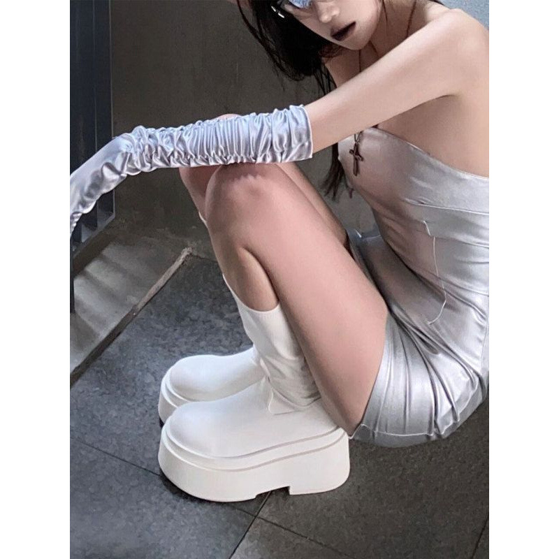 Thick soled long tube boots fo - Sock Boot Women review and price