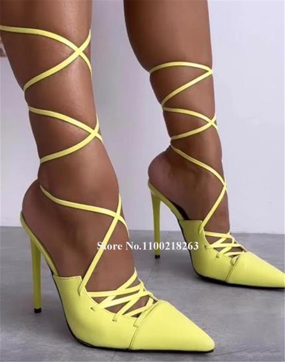 Lace-up Thin Heel Sandals Newe - Women'S Shoes Yellow review and price